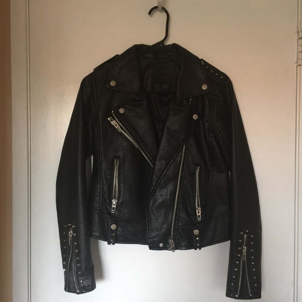 Blank NYC Studded faux leather jacket